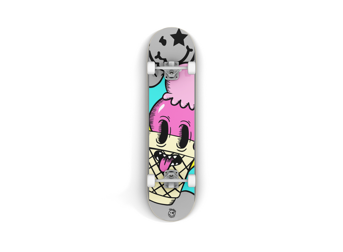 Nerdee's Skate Shop - "I-Scream" (GRY Design 01) - Skateboard Deck