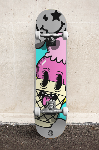 Nerdee's Skate Shop - "I-Scream" (GRY Design 01) - Skateboard Deck