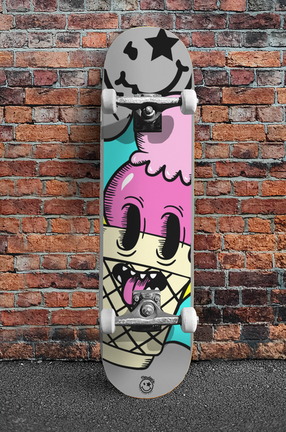 Nerdee's Skate Shop - "I-Scream" (GRY Design 01) - Skateboard Deck
