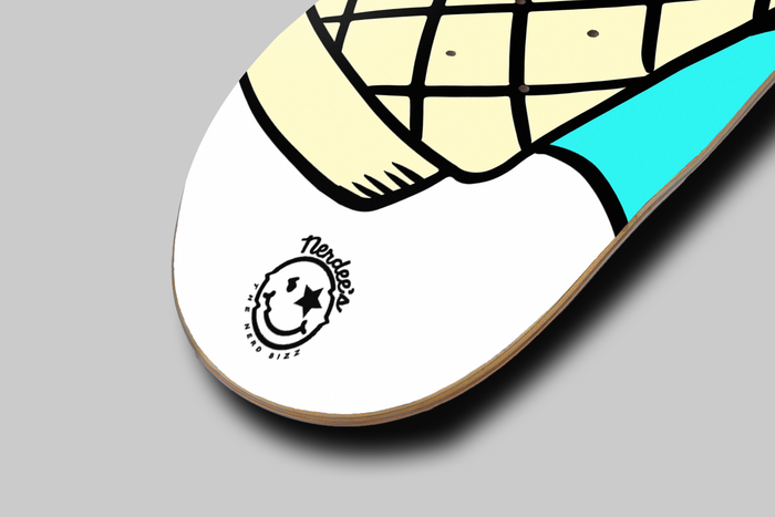 Nerdee's Skate Shop - "I-Scream" (WHT DESIGN 01) - Skateboard Deck