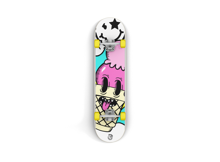 Nerdee's Skate Shop - "I-Scream" (WHT DESIGN 01) - Skateboard Deck