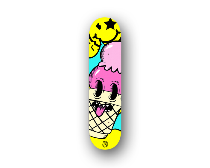 Nerdee's Skate Shop - "I-Scream" (YELL Design 01) - Skateboard Deck
