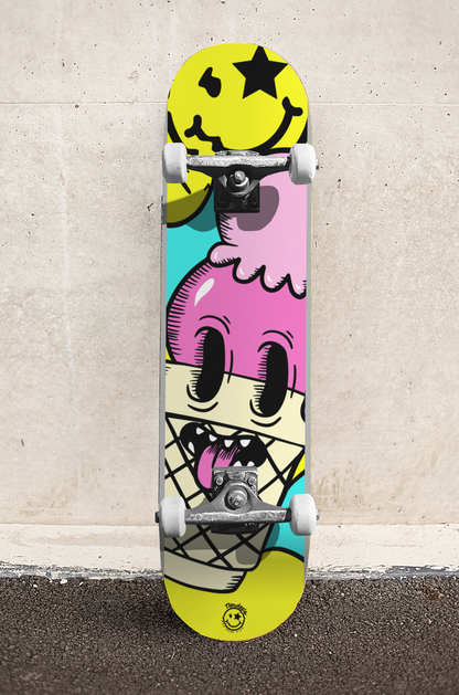 Nerdee's Skate Shop - "I-Scream" (YELL Design 01) - Skateboard Deck