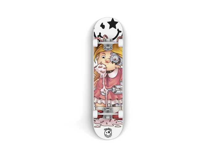 Nerdee's Skate Shop - Nerdee's World Cartoon Special Edition - "Merla" (WHT DESIGN 01) - Skateboard Deck