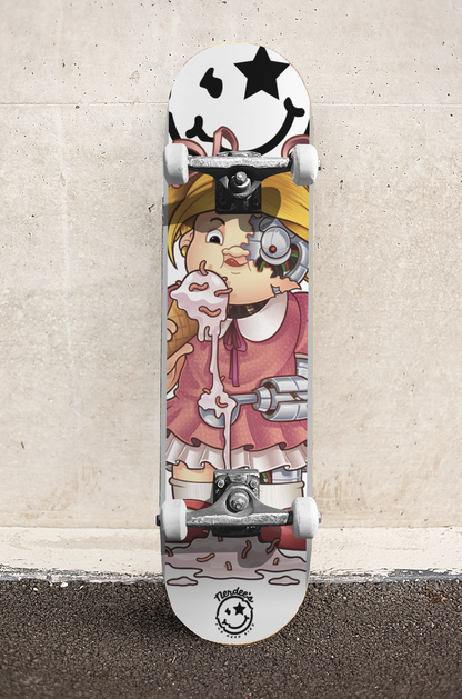 Nerdee's Skate Shop - Nerdee's World Cartoon Special Edition - "Merla" (WHT DESIGN 01) - Skateboard Deck
