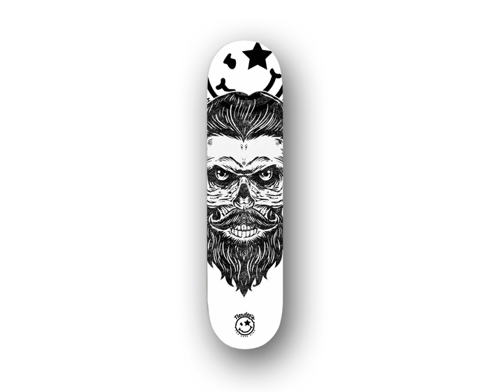 Nerdee's Skate Shop - SeedBallZ Racing "Graybeard" (WHT Design 01) - Skateboard Deck
