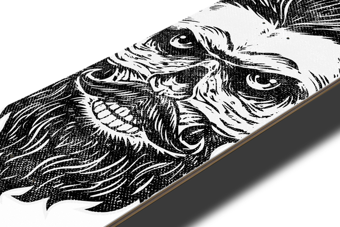 Nerdee's Skate Shop - SeedBallZ Racing "Graybeard" (WHT Design 01) - Skateboard Deck