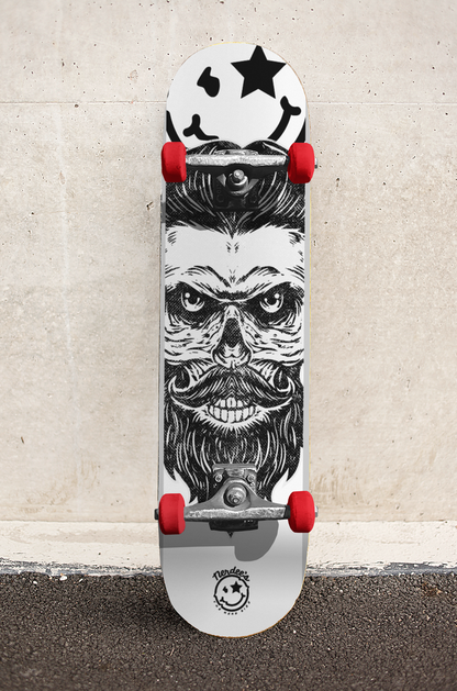 Nerdee's Skate Shop - SeedBallZ Racing "Graybeard" (WHT Design 01) - Skateboard Deck
