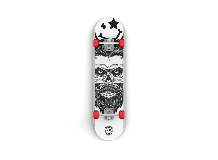 Nerdee's Skate Shop - SeedBallZ Racing "Graybeard" (WHT Design 01) - Skateboard Deck