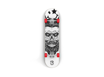 Nerdee's Skate Shop - SeedBallZ Racing "Graybeard" (WHT Design 01) - Skateboard Deck