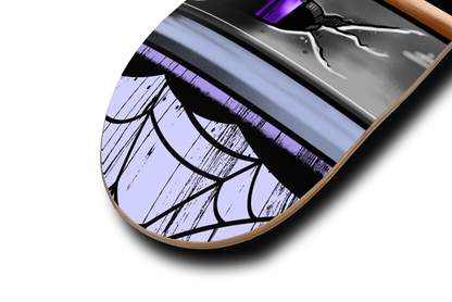 Nerdee's Skate Shop "Arcade Zombie" (zoomed-in) Skateboard Deck
