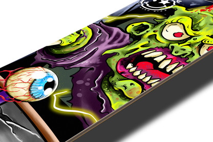 Nerdee's Skate Shop "Arcade Zombie" (zoomed-in) Skateboard Deck