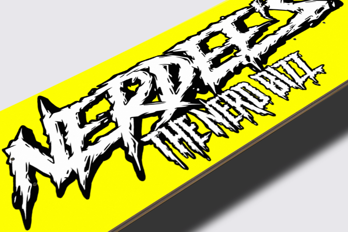 Nerdee's Skate Shop "Chicken Scratch" Skateboard Deck