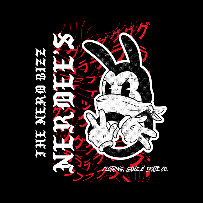 Nerdee's Skate Shop "Silly Wabbit" (Blk Design 01) Skateboard Deck