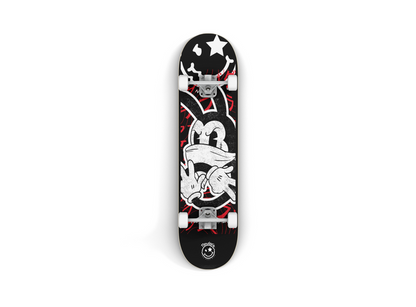 Nerdee's Skate Shop "Silly Wabbit" (Blk Design 01) Skateboard Deck