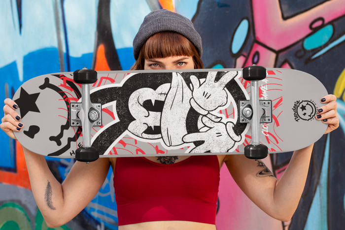 Nerdee's Skate Shop "Silly Wabbit" (GRY Design 01) Skateboard Deck