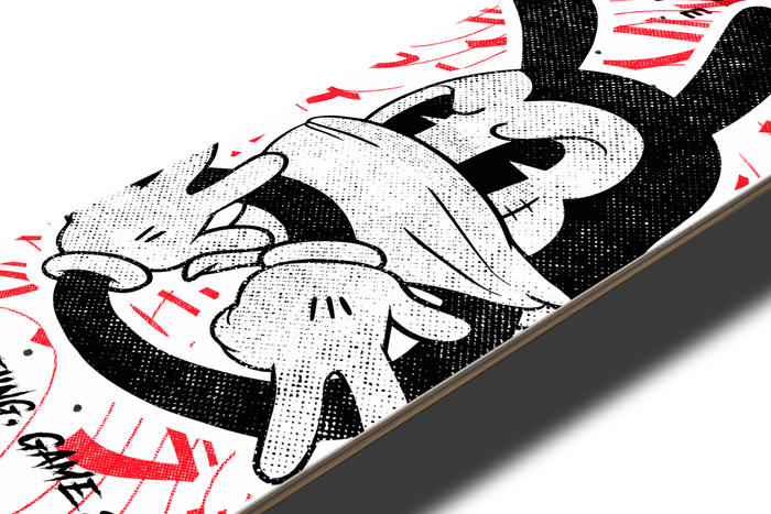 Nerdee's Skate Shop "Silly Wabbit" (WHT Design 01) Skateboard Deck