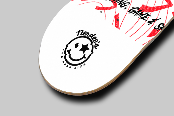 Nerdee's Skate Shop "Silly Wabbit" (WHT Design 01) Skateboard Deck