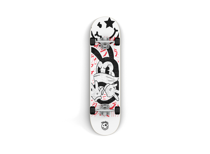 Nerdee's Skate Shop "Silly Wabbit" (WHT Design 01) Skateboard Deck