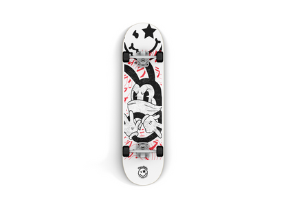 Nerdee's Skate Shop "Silly Wabbit" (WHT Design 01) Skateboard Deck