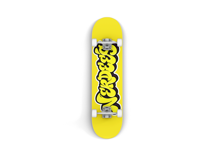 Nerdee's Skate Shop "Yellow Graffiti Logo"