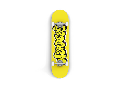 Nerdee's Skate Shop "Yellow Graffiti Logo"