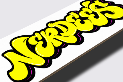 Nerdee's Skate Shop "Yellow Graffiti Logo"