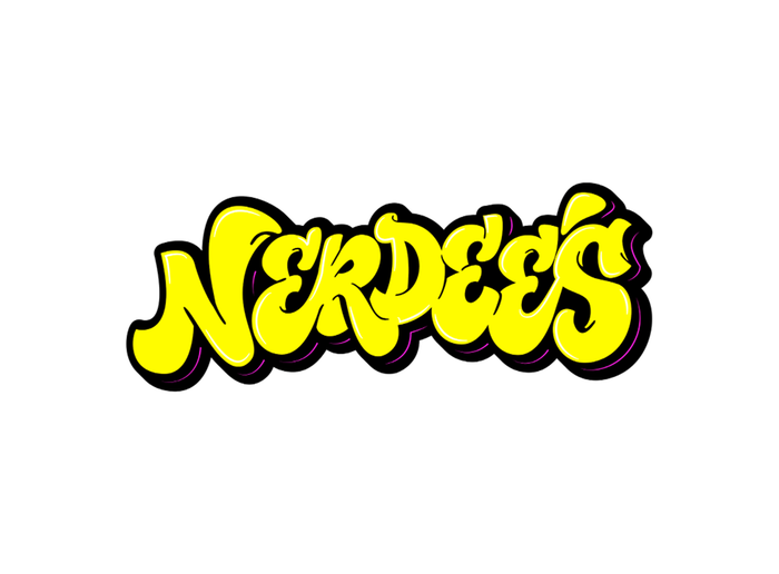 Nerdee's Skate Shop "Yellow Graffiti Logo"