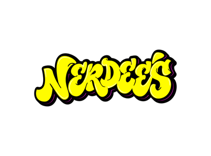 Nerdee's Skate Shop "Yellow Graffiti Logo"