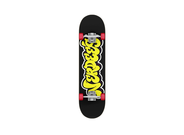 Nerdee's Skate Shop "Yellow Graffiti Logo"