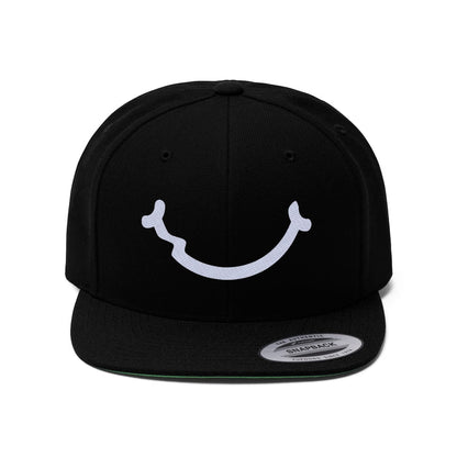 Nerdee's Smile (WHT) - Unisex Flat Bill Hat