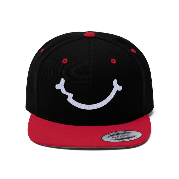 Nerdee's Smile (WHT) - Unisex Flat Bill Hat