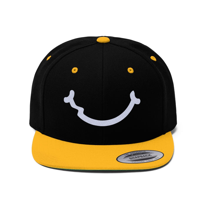 Nerdee's Smile (WHT) - Unisex Flat Bill Hat