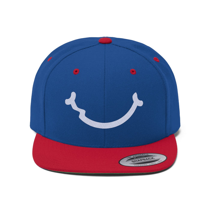 Nerdee's Smile (WHT) - Unisex Flat Bill Hat