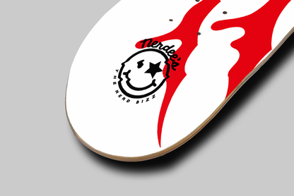 Nerdee's "The Bloody Board" (WHT Design 01) Skateboard Deck