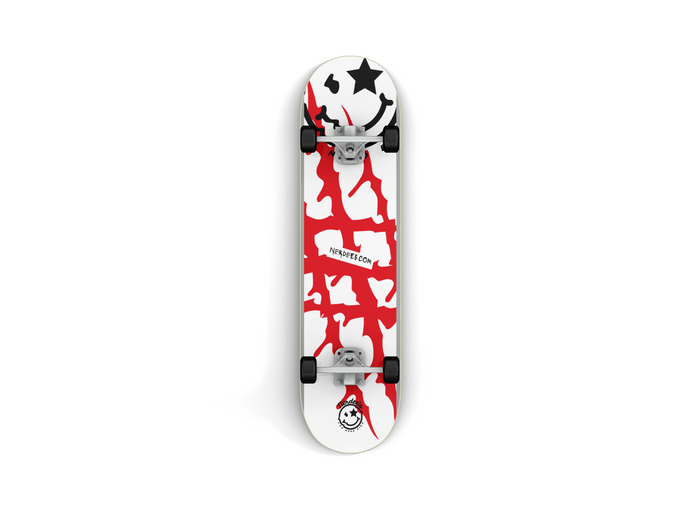 Nerdee's "The Bloody Board" (WHT Design 01) Skateboard Deck