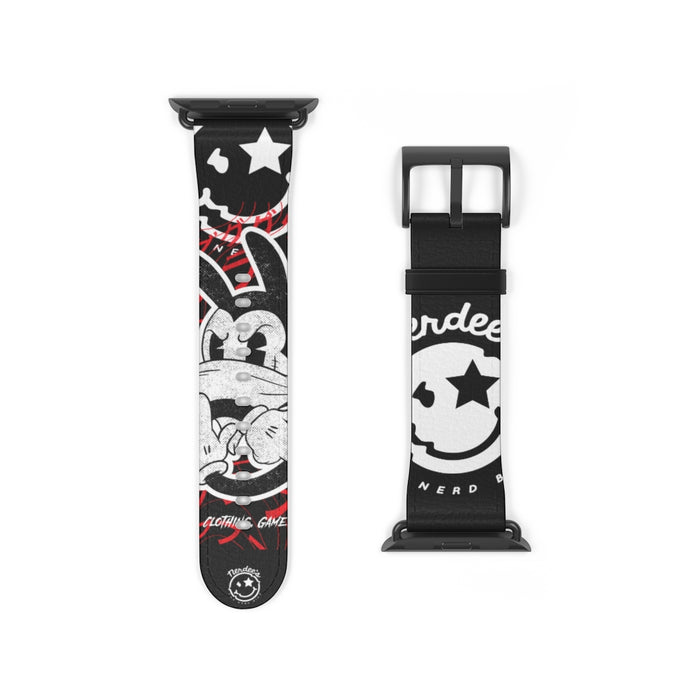 Nerdee's "Wabbit" Watch Band - (Design 01) Black