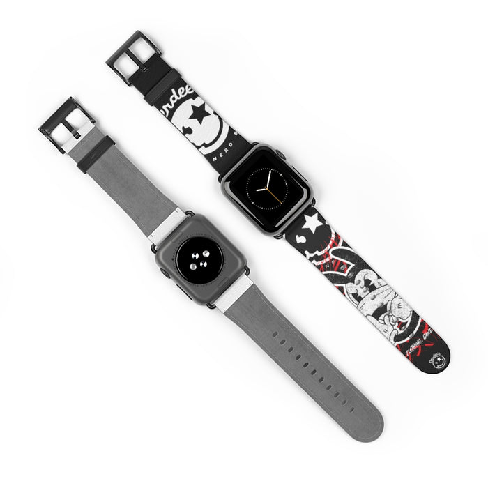 Nerdee's "Wabbit" Watch Band - (Design 01) Black