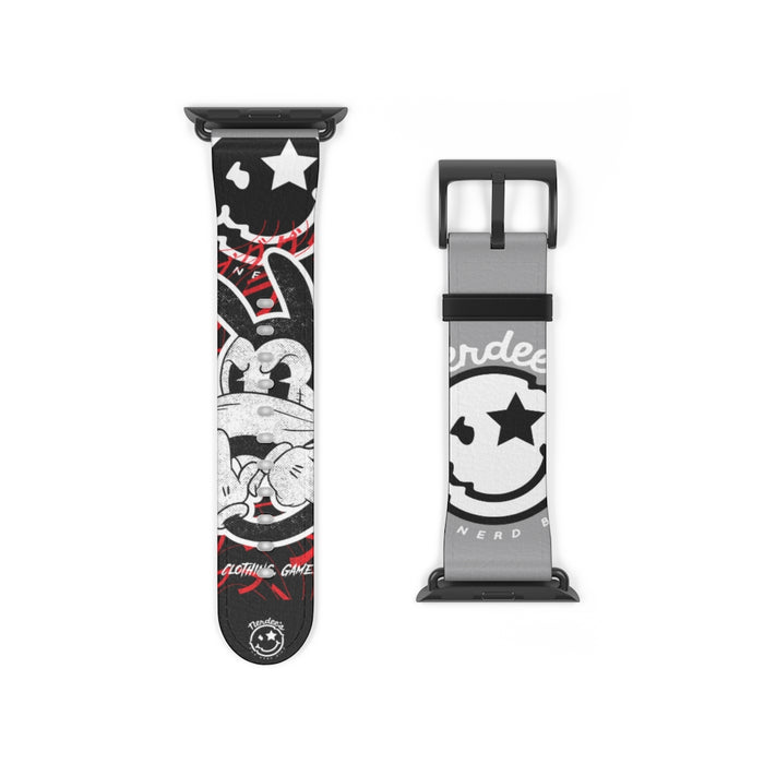 Nerdee's "Wabbit" Watch Band - (Design 01) Dark Gray