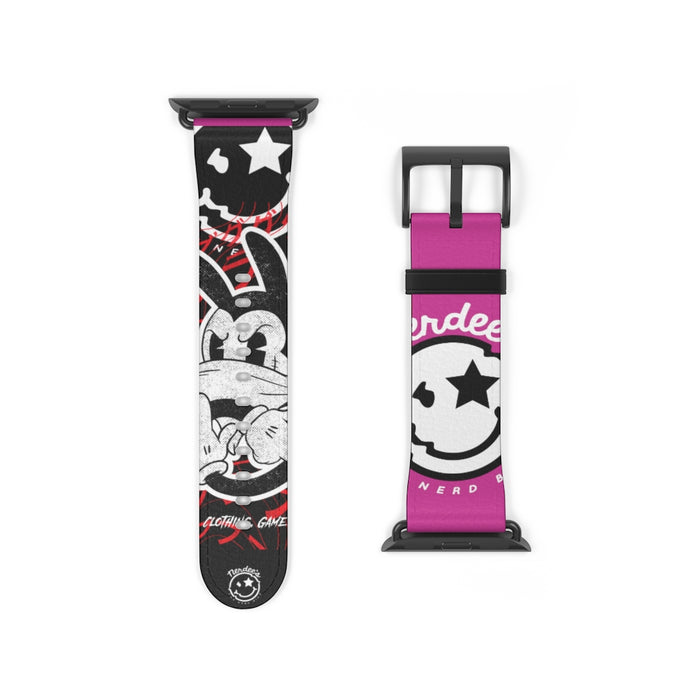 Nerdee's "Wabbit" Watch Band - (Design 01) Hot Pink