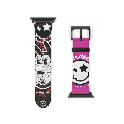 Nerdee's "Wabbit" Watch Band - (Design 01) Hot Pink