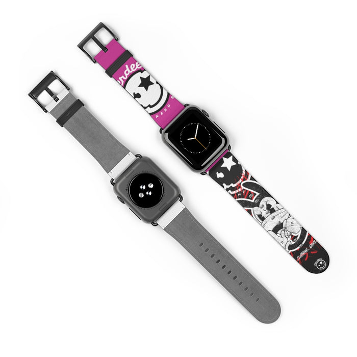 Nerdee's "Wabbit" Watch Band - (Design 01) Hot Pink
