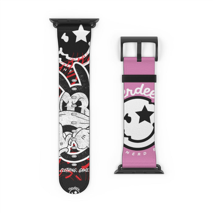 Nerdee's "Wabbit" Watch Band - (Design 01) Pink