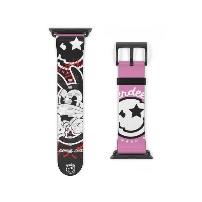 Nerdee's "Wabbit" Watch Band - (Design 01) Pink