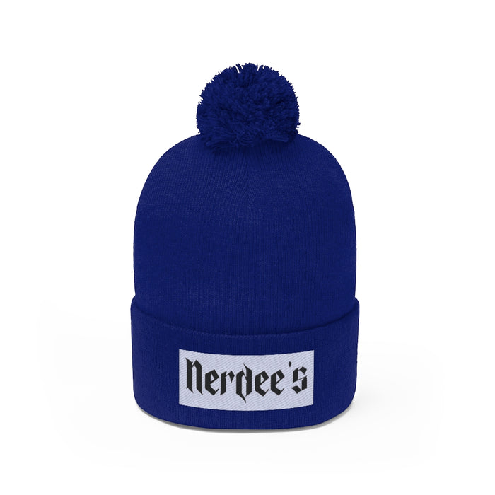 Nerdee's "White Label" (design 01) - Pom Pom Beanie