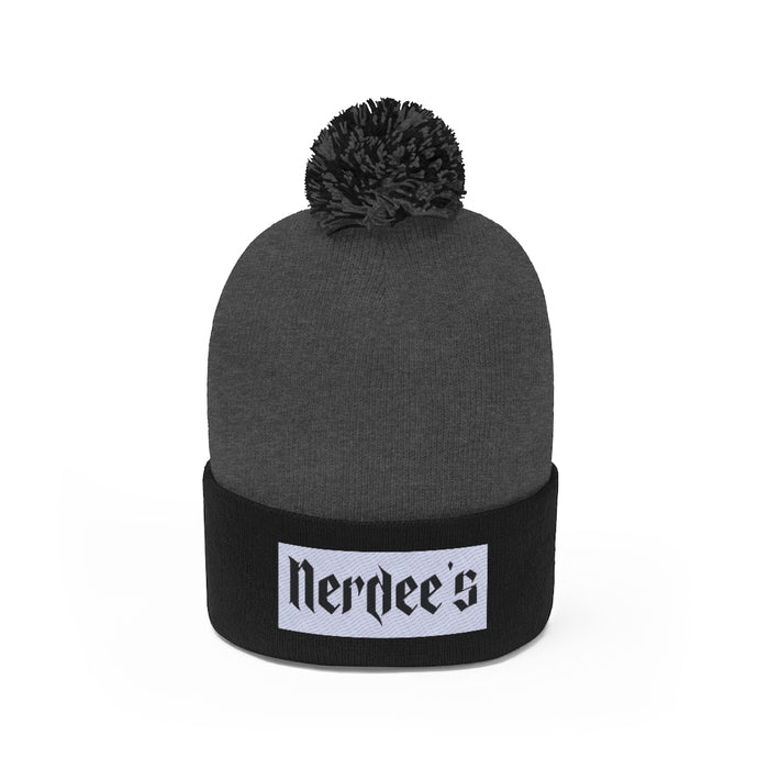 Nerdee's "White Label" (design 01) - Pom Pom Beanie