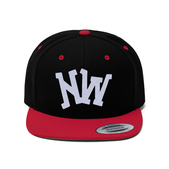 Nerdee's World Logo (WHT) - Unisex Flat Bill Hat