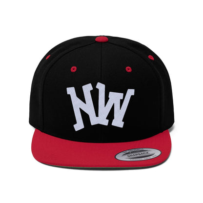 Nerdee's World Logo (WHT) - Unisex Flat Bill Hat