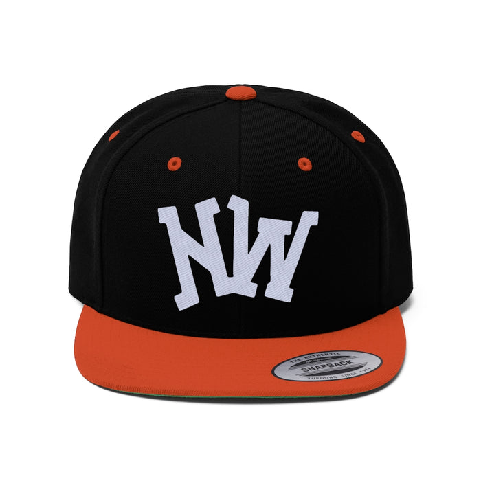 Nerdee's World Logo (WHT) - Unisex Flat Bill Hat