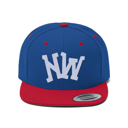 Nerdee's World Logo (WHT) - Unisex Flat Bill Hat